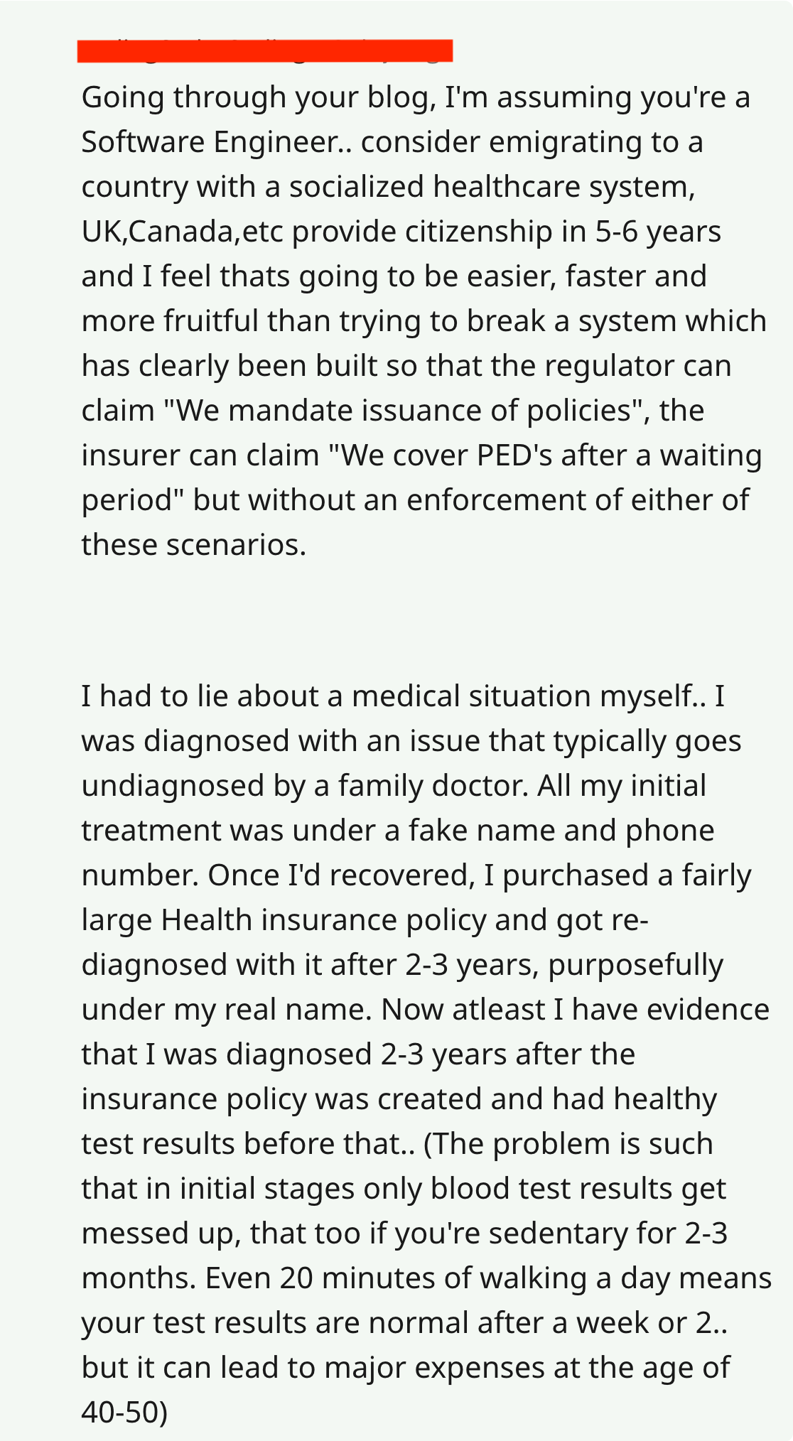 Lying about preexisting illness to the insurer-1